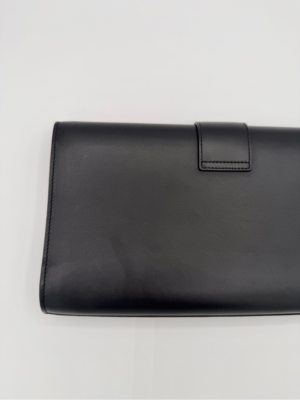 Saint Laurent YSL Chyc Y Clutch Black Leather Gold Tone Hardware - Picture 5 of 11